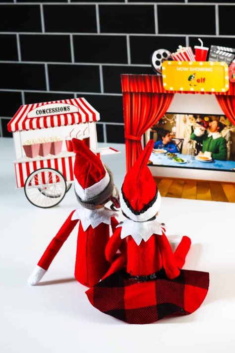 Elf Scene Ideas, Youtube Elf On The Shelf, Elf On The Shelf Christmas Movies, Elf On The Shelf Drive In Movie, Elf On The Shelf Movie Scenes, Elf On The Shelf Scenes, Elf On The Shelf Movie Night, Elf On The Shelf Activities, Diy Elf On The Shelf