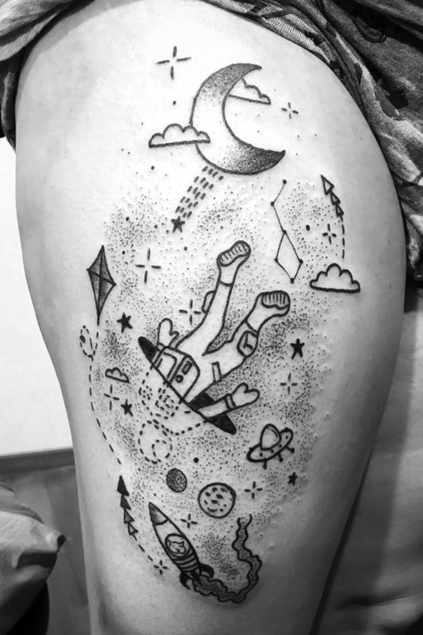 Ufo Tattoo, Sheep Tattoo, Space Tattoo, Tattoo Photos, Future Tattoos, Blackwork, Geometric Tattoo, Tatting, Tattoo Designs