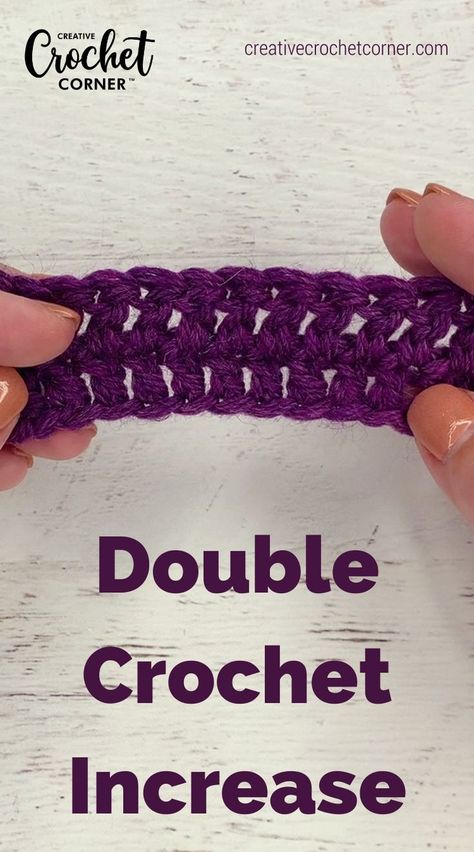 The double crochet stitch is a workhorse stitch – it’s used for all kinds of crochet patterns and you can make just about anything with just this stitch. The double crochet increase is one of the easiest increases to work into a project. Typically, you’ll work two stitches into a single stitch. In this video, crochet expert Corrina Ferguson demonstrates the double crochet increase. Double Crochet Increase, Learning Crochet, Crochet Increase, Crochet 101, Crocheted Blankets, Crochet Baby Hat Patterns, Knitting Loom, Sewing Circles, Baby Hat Patterns