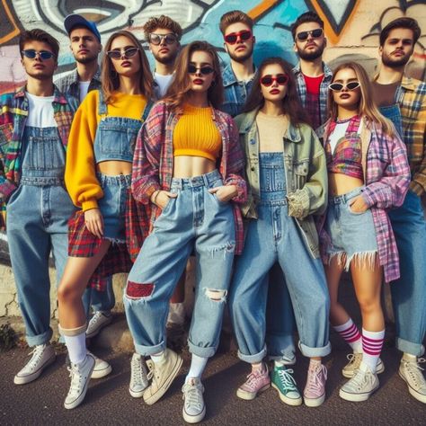 90s Fashion Trends That Remind Us How Much We've Saved Best Decades Costumes, Retro Outfits 90s Style, 90s Dance Fashion, 90 Party Outfits 90s Fashion, Different Decades Outfits, 90 Style Outfits 90s Fashion Party, 90s Dance Outfit, 90s Decade Outfits, 80s Dance Outfit