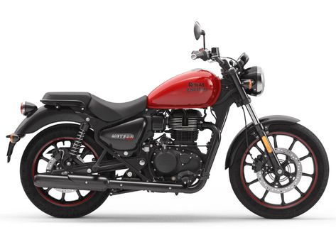 As an air/oil-cooled cruiser, the new 2021 Royal Enfield Meteor 350 takes on the liquid-cooled competition in the beginner cruiser category. Royal Enfield Meteor 350, Royal Enfield Meteor, Meteor 350, Triumph Street Twin, Bike Prices, Enfield Classic, Triumph Street Triple, Street Triple, Triumph Scrambler