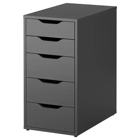 ALEX Drawer unit - gray - IKEA Linnmon Desk, Karlby Countertop, Linnmon Table Top, Ikea Alex Drawers, Ikea Canada, Alex Drawer, Ikea Alex, Plastic Edging, Plastic Drawers