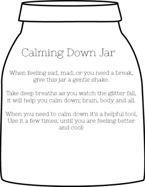 Calming Tool: DIY Glitter Jar | The Calming Corner Diy Glitter Jar, Toddler Cough, Marathon Signs, Calm Down Jar, Gratitude Jar, Calming Corner, Conscious Discipline, Dbt Skills, Glitter Jars