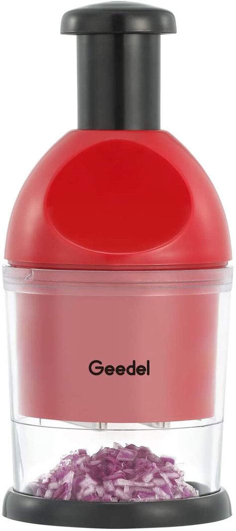 Amazon.com: Geedel Food Chopper, Easy to Clean Manual Hand Vegetable Chopper Dicer, Dishwasher Safe Slap Onion Chopper for Veggies Onions Garlic Nuts Salads: Home & Kitchen Hand Chopper, Prep Food, Amazon Kitchen Must Haves, Onion Chopper, Cooking Challenge, House Essentials, Vegetable Chopper, Food Chopper, Cheese Grater