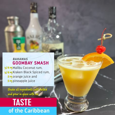 Unavailable Goombay Smash, Caribbean Drinks, Malibu Coconut, Liquor Recipes, Royal Caribbean International, World Cruise, Royal Caribbean Cruise, Coconut Rum, Spiced Rum