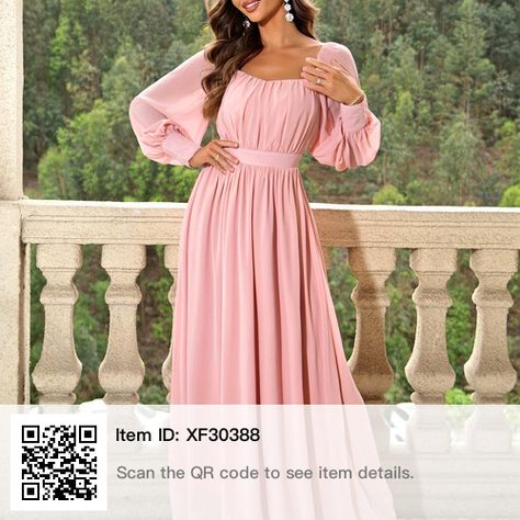 Vestidos Color Rosa, Chic Maxi Dresses, Formal Dresses With Sleeves, Gala Dinner, Long Sleeve Maxi, Formal Attire, Evening Dresses Long, Lantern Sleeves, Long Sleeve Maxi Dress