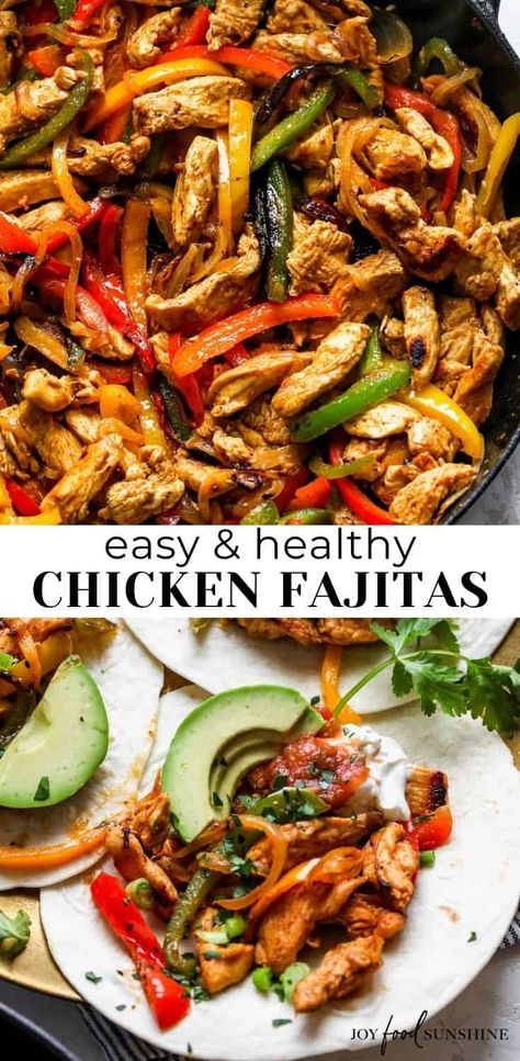 Healthy Fajitas, Healthy Chicken Fajitas, Grilled Chicken Fajitas, Chicken Fajitas Recipe, Easy Chicken Fajitas, Low Calorie Chicken, Fajitas Recipe, Chicken Fajita Recipe, Fajita Recipe