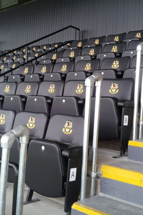 Installation of Evertaut VIP executive stadium seating at Southport FC football stadium Stadium Suite, Small Stadium, Sports Facility Architecture, Sports Facility, Stadium Seating, Stadium Architecture, Stadium Design, Stadium Seats, Vip Room