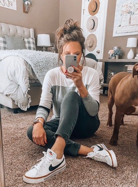 Nike Court Legacy Outfit, Court Outfit, Old Navy Outfits, Perfect Blouse, She Is Clothed, Popular Shoes, Sneakers Outfit, Nike Outfits, Affordable Clothes