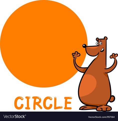 Circle Cartoon, Education Photo, Shape Activities Preschool, Shapes Flashcards, T Letter, Bear Vector, Children Education, Gift Vector, Alphabet Worksheets Preschool