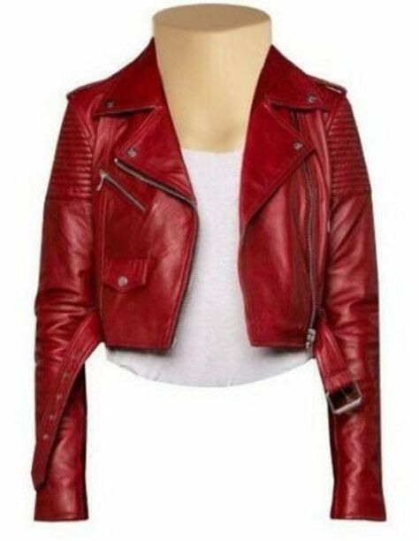 Material : Lambskin Leather Color : RED Closure : Zipper Handmade : Yes Style : Biker Size : XXS/XS/S/M/L/XL/2XL/3XL/4XL/5XL (All Sizes available) Season : Winter, Spring, Fall , All season. Dear Customer, Please answer the below questions in order to serve you better : Shoulder= Chest= Arms = Waist = Sleeves= Tummy = Length of jacket = HIP = Actual height = Fitting = slim and regular Shrug Style, Quilted Leather Jacket, Waist Belt Women, Personalized Jacket, Studded Leather Jacket, Leather Jacket Style, Cropped Leather Jacket, Slim Fit Jackets, Belted Jacket