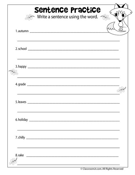 Sentence Practice Worksheet Sentence Practice 2nd Grade, Ela 3rd Grade Worksheets, Sentence Diagramming Worksheets, First Grade Sentence Writing Activities, Writing Sentences Worksheets Grade 1, Writing Practice Sheets 2nd Grade, Make Sentences Worksheet 1st Grades, 4th Grade Ela Worksheets, Make A Sentence Worksheet