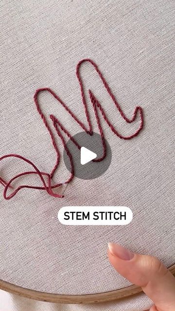 Diana Vingert on Instagram: "I am preparing a video tutorial and a pdf pattern with the alphabet. I will show you several ways to embroider a letter☺️🥰🤍" Alphabet Fonts Embroidery, Sewing Names On Fabric, Hand Monogram Embroidery Letters, Sewing Letters On Fabric, Embroidery Fonts By Hand, Embroidery Words Letters, Embroidered Letters Alphabet, Diy Hand Embroidery Letters, Embroider Letters By Hand