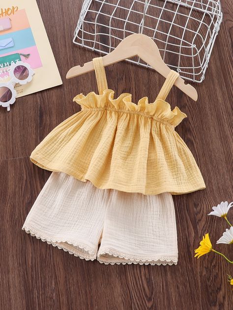 Summer Toddler Girl Outfits, Baby Girl Tops Design, Toddler Summer Outfits Girl, Little Baby Girl Outfits, Summer Baby Girl Outfits, Toddler Girl Summer Outfits, Toddler Clothes Girl, Summer Clothes For Kids, Kids Summer Outfit