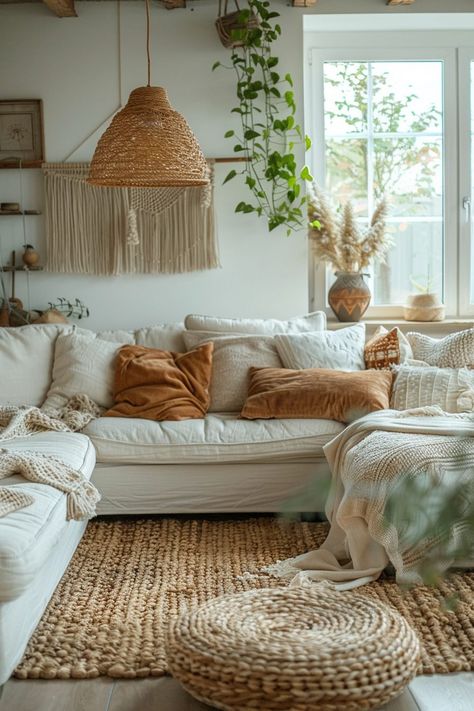 29 Scandi Boho Living Room Ideas For a Calm Retreat Scandinavian Inspired Living Room, Nature Inspired Living Room Cozy, Scandi Room Ideas, Living Room Designs Boho Chic, Boho Scandinavian Interior, Family Room Boho, Rustic Boho Living Room Decor, Hygge Living Room Inspiration, Scandinavian Boho Living Room