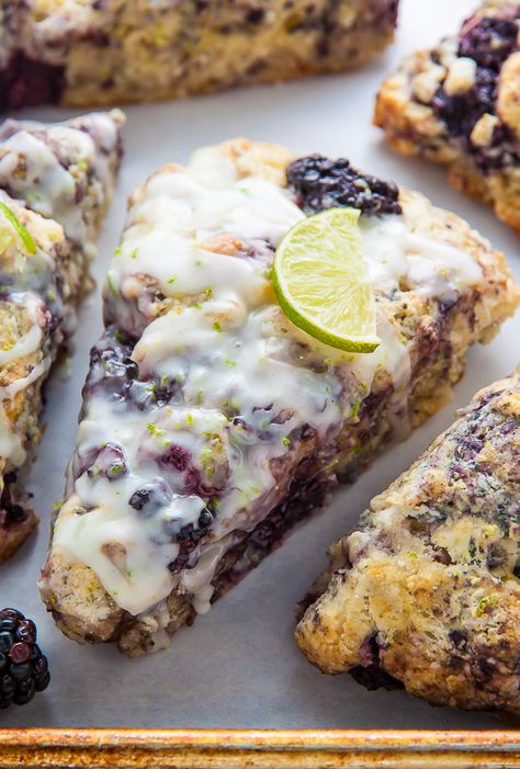 Lime Scones, Blackberry Scones, Baker By Nature, Blackberry Recipes, Pecan Nuts, Scone Recipe, Chicken Soup, Tips And Advice, Clean Eating Snacks