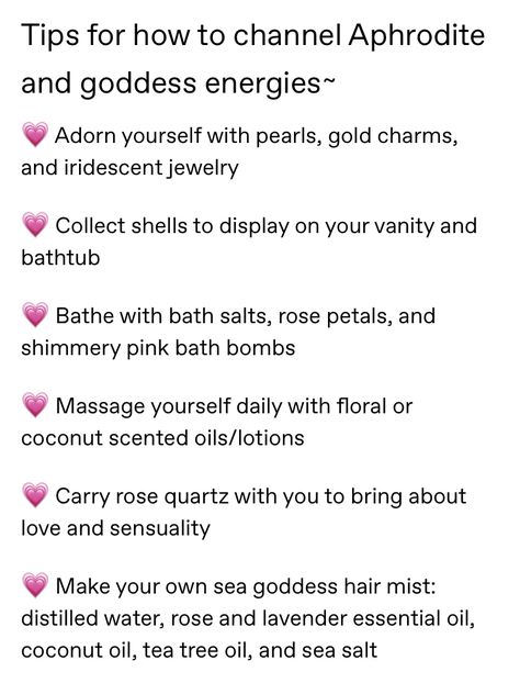 Goddess Self Care, Deity Work Aphrodite, Aphrodite Offering Jar, How To Work With Aphrodite, Aphrodite Affirmations, How To Worship Aphrodite, Aphrodite Body Type, Aphrodite Shrine, Venusian Energy