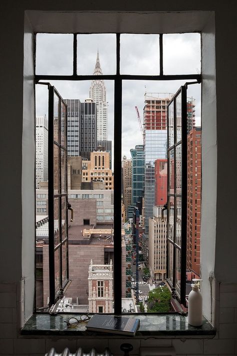 City View Photography, Picture Through A Window, Spacing Out Aesthetic, City Window Aesthetic, New York Mood Board, Windows Aesthetic, Micro Studio, Nyc Dream, Window Aesthetic