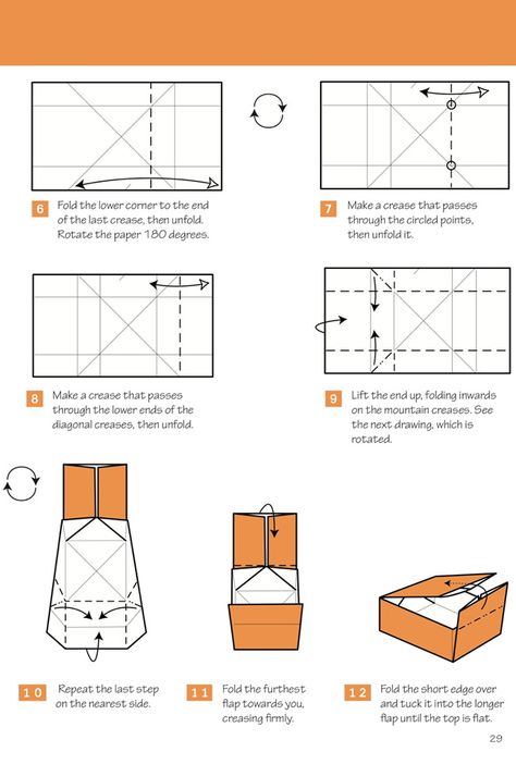 A4 Origami, Printable Origami Instructions, Origami Furniture, 3d Origami Tutorial, Origami Box Tutorial, Origami Boxes, Origami Ball, Origami Bookmark, Origami Bag