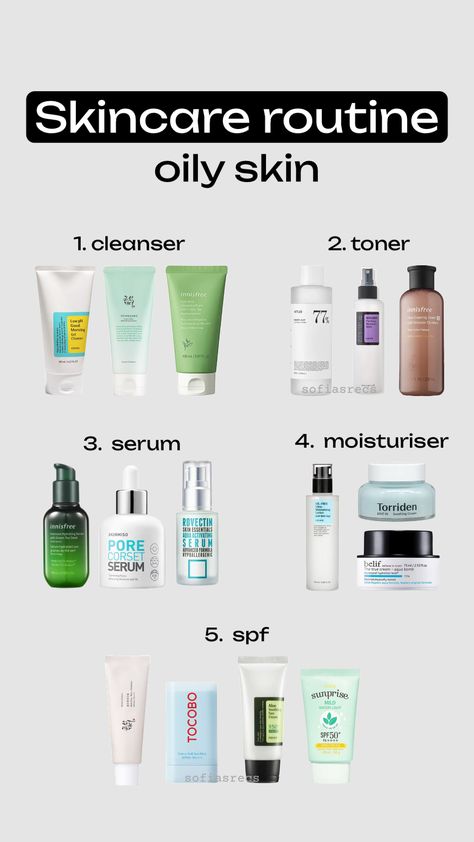 Routine For Oily Skin, Underarm Whitening Cream, Korean Skin Care Secrets, Skincare For Oily Skin, Face Skin Care Routine, Skin Advice, Oily Skin Care Routine, Cleanser For Oily Skin, Skin Care Routine Order