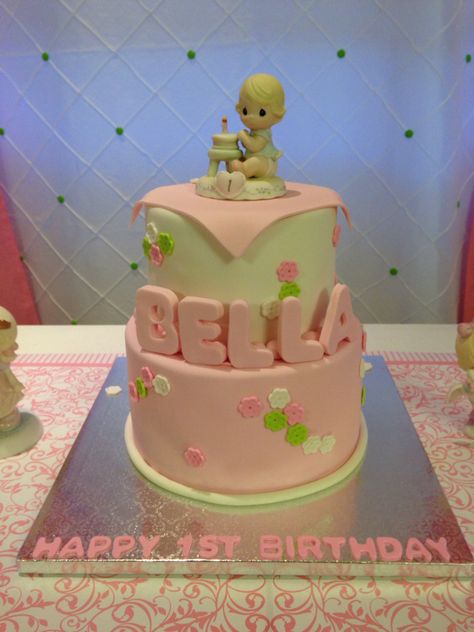 1st birthday cake with precious moments topper Precious Moments Party, Baby Shower Cakes Girl, Bday Party Theme, Baby Room Inspiration, Cupcake Ideas, 1st Birthday Cake, Baby Birthday Party, Baby Shower Theme, 1st Bday