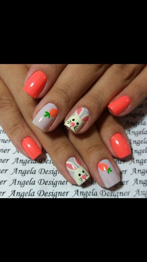 Easy Easter Nails Design, Easter Nails Shellac, Pastel Easter Nails Short, Easter Acrylic Nails Designs Spring, Easter Toes Nails, Easter Bunny Nails Design, Easter Pedicure Toenails, Easter Day Nails, Easter Fingernails