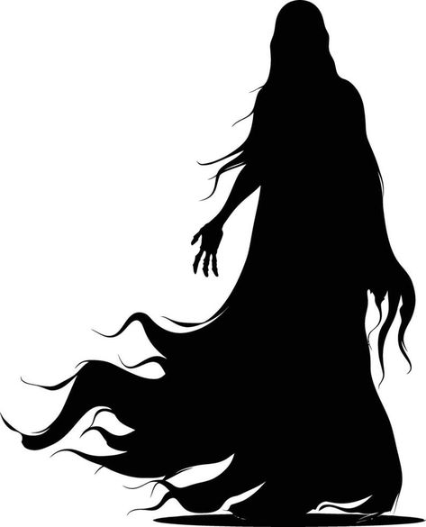 Shadowy Figure Drawing, Scary Halloween Silhouettes, Creepy Silhouette, Vampire Silhouette, Horror Silhouette, Spooky Silhouettes, Shadow Person, Bride Silhouette, Shadow Monster