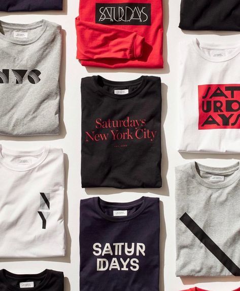 Saturdays Nyc, Shirt Logo Design, Flat Lay Photography, Clothing Photography, Fashion Gallery, Clothing Co, Coupon Codes, Favorite Outfit, New Arrivals