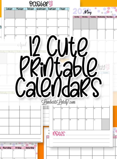 Organize your 2024 in style with these cute printable calendars! Get both blank and dated, portrait and landscape calendars with free pdf printables. Free Blank Calendar, Calender Printables, Free Monthly Calendar, Printable Calendar Pages, Free Printable Calendar Templates, Free Calendar Template, Planner 2022, Printable Calendars, Monthly Calendar Template