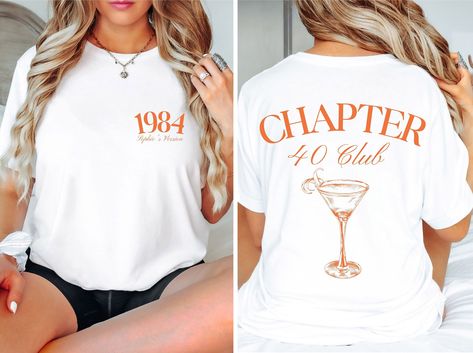 Celebrate her milestone with our Classic 1984 Shirt for Women, a perfect personalized 40th birthday gift. This vintage 40th birthday year number t-shirt is a stylish and thoughtful anniversary gift for your girlfriend. Make her feel special and nostalgic with this unique and timeless piece, perfect for commemorating 40 wonderful years. ♥ PRODUCTION TIME: 1-5 days (Usually 2-3 days) ♥ SHIPPING TIME: 2-5 days (Usually 3 days) ♥ PRODUCT DESCRIPTION: Bella Canvas Unisex T-shirt Super soft cotton and 40th Birthday Ideas For Women Outfits, 40th Birthday Tshirts Woman, 40th Birthday Party For Women, Vintage 40th Birthday, 50th Birthday Tshirts, 1984 Shirt, Anniversary Gift For Girlfriend, 40th Birthday Shirts, Birthday Tshirts