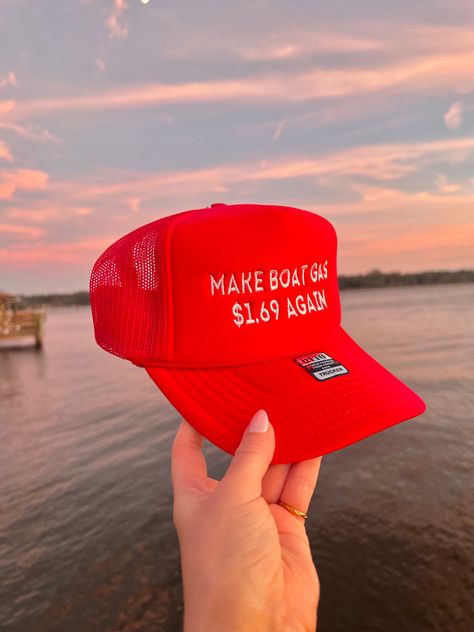 Patriotic Trucker Hat, Lake Trucker Hat, Usa Trucker Hat, 4th Of July Trucker Hats, Lake Shirts, Hats Ideas, River Time, Funny Trucker Hat, Country Boutique