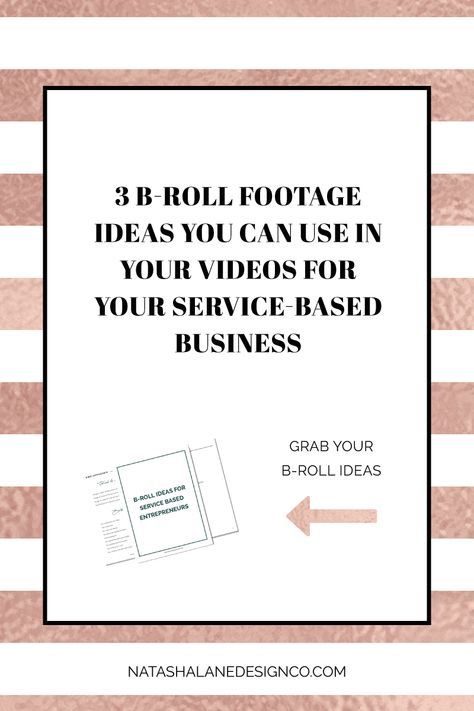 Are you a service-based business wanting to create engaging videos? Here are 3 B-roll footage ideas you can use in your videos. #video #videocontent #broll #footage #videomarketing #branding Facebook Marketing Strategy, Youtube Tips, Building A Personal Brand, Entrepreneur Branding, Successful Business Tips, Blogging Business, Instagram Marketing Strategy, B Roll, Social Media Planner