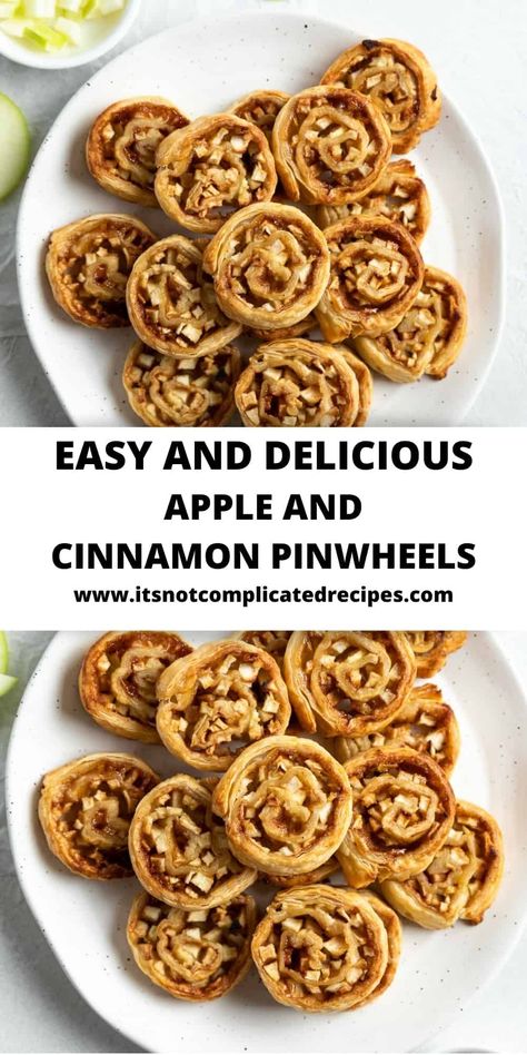 Apple Pinwheels, Breakfast Pinwheels, Puff Pastry Apple Pie, Sweet Puff Pastry, Puff Pastry Pinwheels, Apple Pastry, Cinnamon Roll Muffins, Puff Pastry Appetizers, Apple Puff Pastry