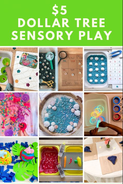 $5 Dollar Tree sensory play Dollar Tree Sensory, Easy Sensory Bin, Play Ideas For Kids, Fancy Items, Sensory Bin Ideas, Fall Sensory Bin, Fall Sensory, Sensory Play Ideas, Toddler Sensory Bins