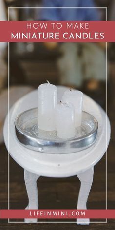 How To Make Miniature Candles, Dollhouse Candles Diy, Diy Halloween Dollhouse Accessories, Diy Miniature Candles, Diy Dollhouse Accessories How To Make, Halloween Miniature House, Miniatures For Dollhouse, Diy Dollhouse Accessories Miniature Tutorials, Fairy Furniture Diy Miniature Tutorials