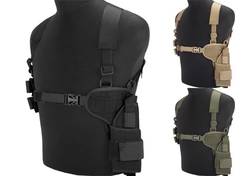 Matrix Tactical Modular Dual Pistol Shoulder Holster (Color: Black), Tactical Gear/Apparel, Holsters - Fabric - Evike.com Airsoft Superstore Tatical Clothes, Shoulder Holster, Tactical Gear Fashion, Tactical Harness, Hybrid Holster, Tactical Holster, Tactical Fashion, Tactical Armor, Tactical Accessories