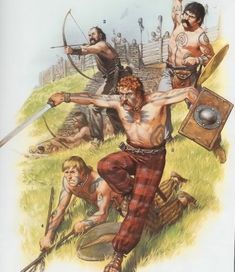 Old Warrior, Warriors Illustration, Germanic Tribes, Roman Britain, Roman Warriors, Historical Warriors, Celtic Warriors, Ancient Celts, Ancient Warfare