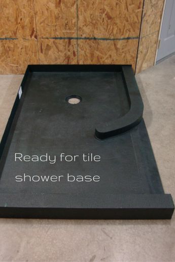 5 Tips for a Champagne Shower on a Beer Budget  Stone solid surface pan – The stone solid surface pan comes in a wide variety of standard shapes and sizes in 35 different colors. This pan is more durable than the other two options mentioned above – but it will also be more costly. It is a sound long-term investment Tile Shower Base, Remodel Diy, Shower Box, Bathroom Hacks, Outdoor Baths, Master Bathrooms, Astuces Diy, Diy Shower, Shower Base