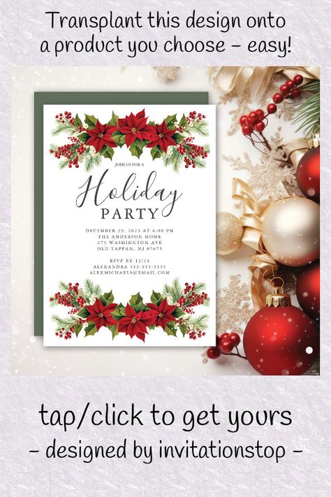 Friendsmas Party, Botanical Christmas, Corporate Christmas Parties, Favorite Things Party, Christmas Party Invitation Template, Email Invitation, Holiday Greenery, Christmas Party Invitation, Digital Invite