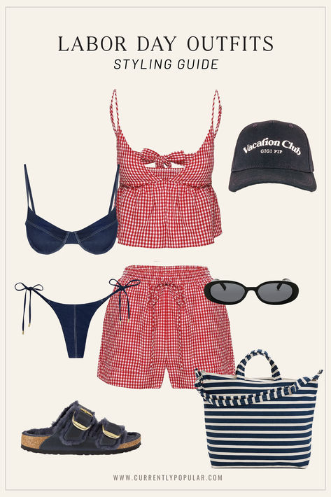 Discover Cute Labor Day outfits! Labor Day Outfits, 2024 Energy, Day Outfit Ideas, Day Outfits, Red Gingham, Day Outfit, Labor Day, New Trends, Style Guides