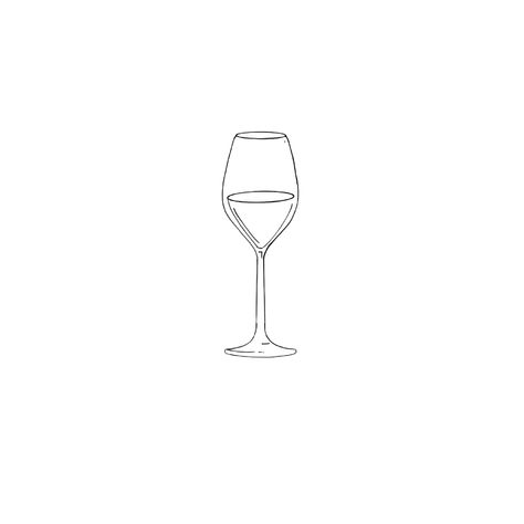 Wine Glass Line Tattoo, Wine Glass Outline Tattoo, One Line Wine Glass Drawing, Wine Glass Tattoo Ideas, Dainty Wine Glass Tattoo, Wine Glass Minimalist Tattoo, One Line Wine Glass Tattoo, Simple Wine Glass Tattoo, Fine Line Wine Tattoo