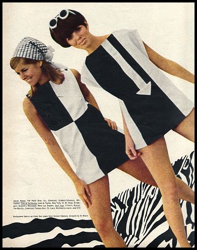 Mary Quant influential designs in the mod styles of the 60's she also introduced mimiskrts. 1960s Mod Fashion, Black And White Dresses, 60’s Fashion, 1960 Fashion, Mod Mini Dress, 60s 70s Fashion, 60s And 70s Fashion, Mary Quant, Fashion 1960s