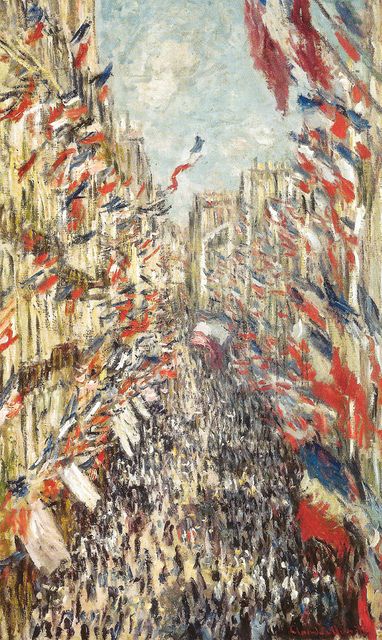 Claude Monet - La Rue Montogrueil, Decked with Flags, 30 June 1878 at Musée d'Orsay Paris France by mbell1975, via Flickr Rue Montorgueil Paris, Artist Monet, Michael Angelo, Istoria Artei, Claude Monet Paintings, Claude Monet Art, Monet Art, Monet Paintings, Pierre Auguste Renoir