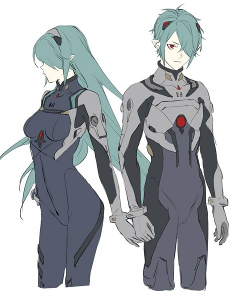 Evangelion Suit, Lambs And Wolves, References Poses, Perspective Drawing Lessons, Neon Evangelion, Suit Ideas, Rei Ayanami, Game Concept Art, Character Design Animation