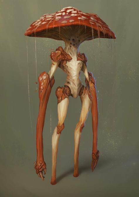 https://www.artstation.com/artwork/oAOoJk Fantasy Mushroom People, Anime Mushroom, Mushroom Folk, Mushroom Character, Mushroom People, Mushroom Man, Strange Creatures, Mushroom Ring, Awesome Artwork