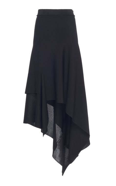 Victoria Beckham Asymmetric Crepe Midi Skirt Asymmetric Midi Skirt, Asymmetrical Satin Maxi Skirt, Asimetric Skirt, Asymetric Skirt, Victoria Beckham Fashion, Beckham Fashion, Eva Dress, How To Make Skirt, Elegant Attire