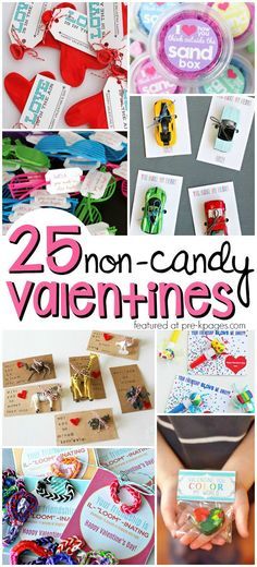 25 Non Candy Valentines for Preschool and Kindergarten Kids. Super Cute Ideas for Valentine's Day! Non Candy Valentines For Kids, Valentines For Preschool, Candy Valentines For Kids, Non Candy Valentines, Candy Valentines, Saint Valentin Diy, Kindergarten Valentines, Valentines Bricolage, Valentines Gift Bags