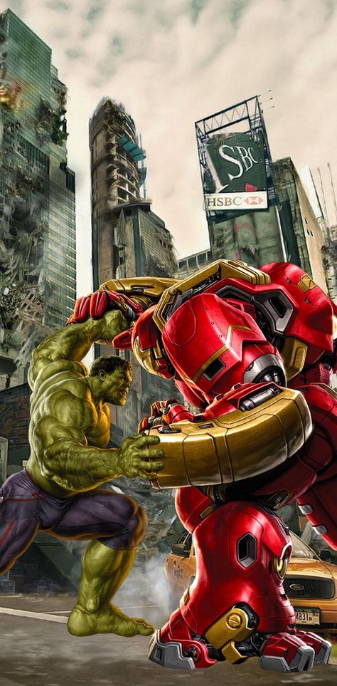 Hulk Vs Hulkbuster, Hulk Artwork, Hulk Art, Iron Man Avengers, Hulk Avengers, Marvel Comics Wallpaper, Hulk Marvel, Marvel Iron Man, Marvel Films