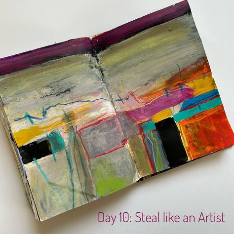 Art Challenges - NICOLA YOUNG Concertina Sketchbook, Abstract Sketchbook, 2024 Drawing, Sketchbook Challenge, Art Challenges, My Daily Routine, Mixed Media Tutorials, Art Videos Tutorials, Artist Sketchbook