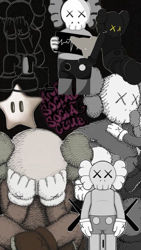 #myfirstshuffle Kaws Wallpapers Black, Kaws Black, Dope Wallpaper Iphone, Kaws Wallpaper, Iphone Wallpaper For Guys, Graffiti Wallpaper Iphone, Simple Phone Wallpapers, Graffiti Wallpaper, Black Wallpaper Iphone